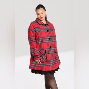 ModCloth by Hell Bunny Sending Plaid Tidings Stanley Coat!
